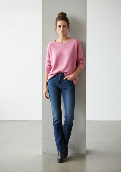 Pull col rond en maille douce