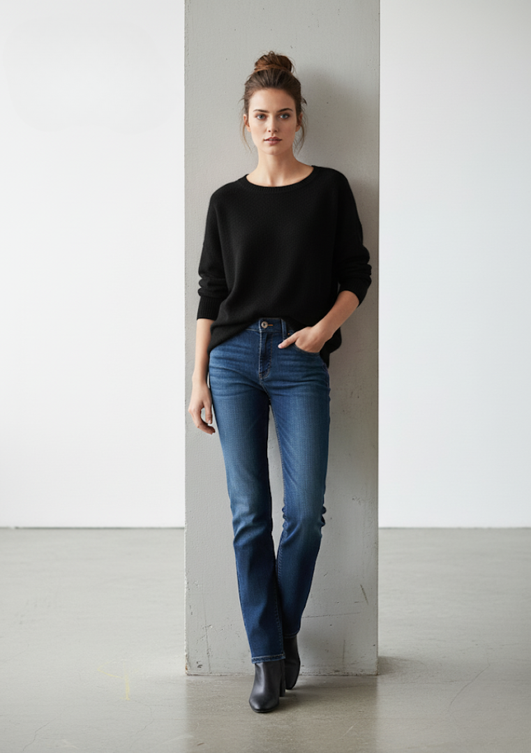 Pull col rond en maille douce