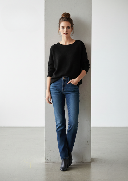 Pull col rond en maille douce