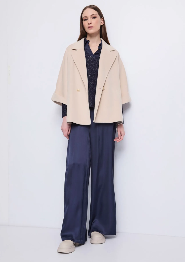 Pantalon palazzo femme avec élastique
