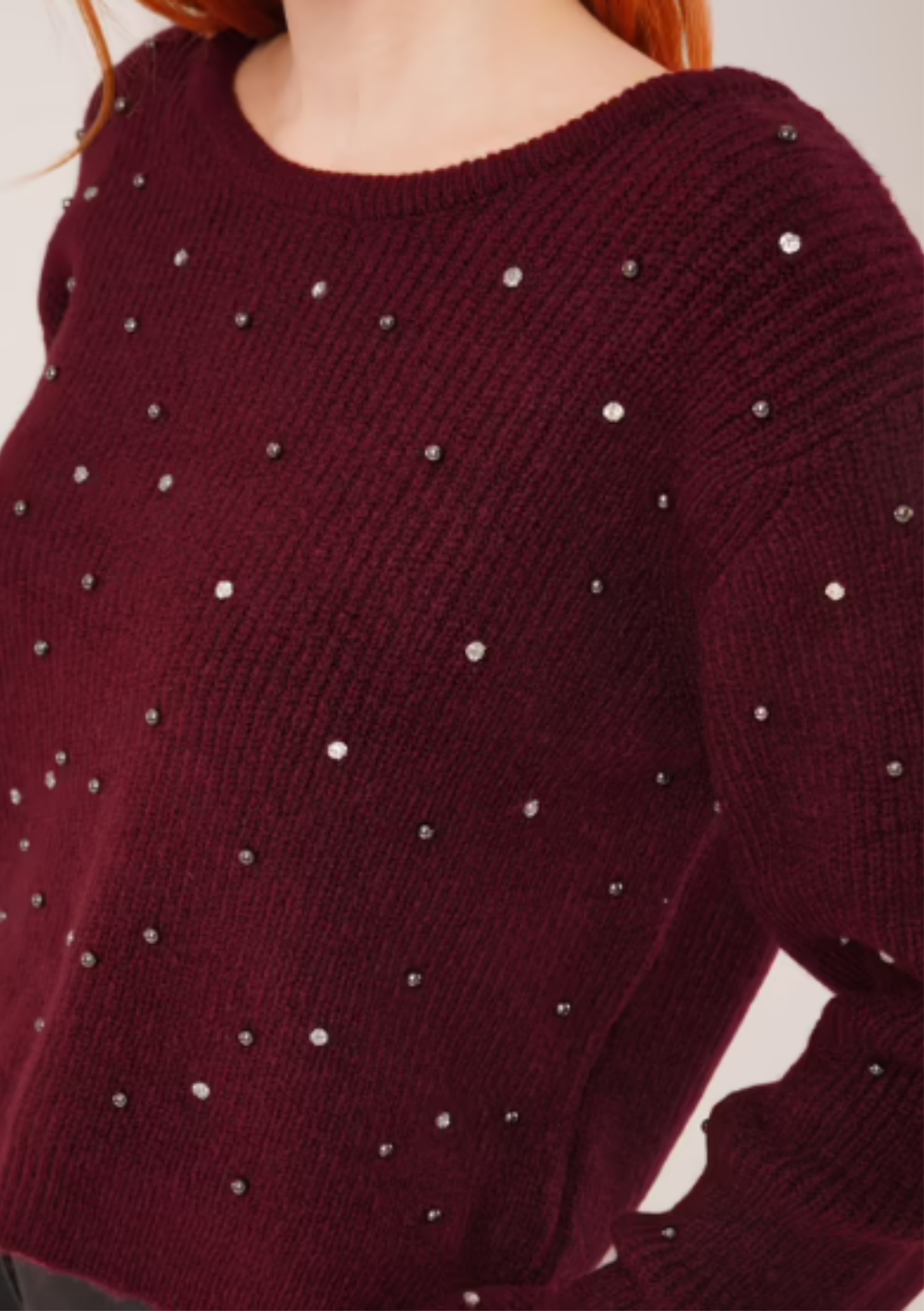 Pull Strasses Col V Dos
