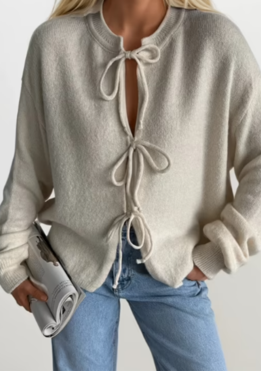 Gilet Doux à Nœud