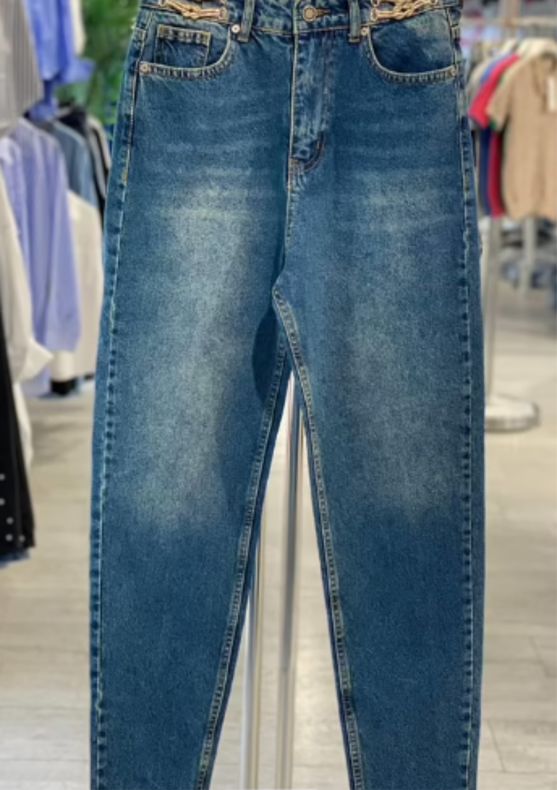 Jean Fantaisie Or A La Ceinture