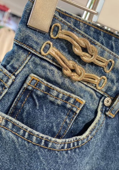 Jean Fantaisie Or A La Ceinture